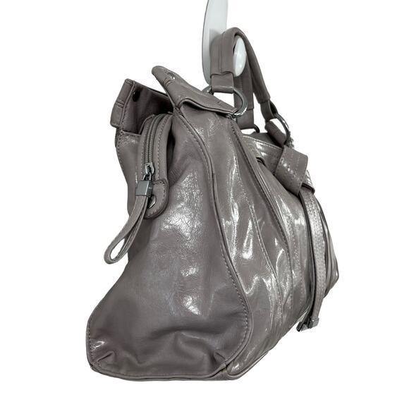 Mellow World Grey Double Handle Satchel Handbag - Picture 2 of 6